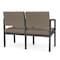 Lesro Lenox 2 Seat Tandem Seating W/ Arm, 43.5 in W 24.5 in L 32 in H LS2103 - alternate 2